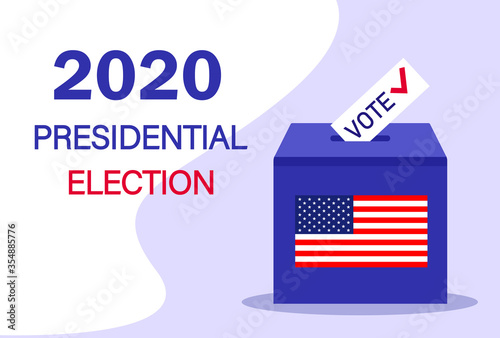 2020 vote presidential election vector template. Presidential Election 2020 in United States.