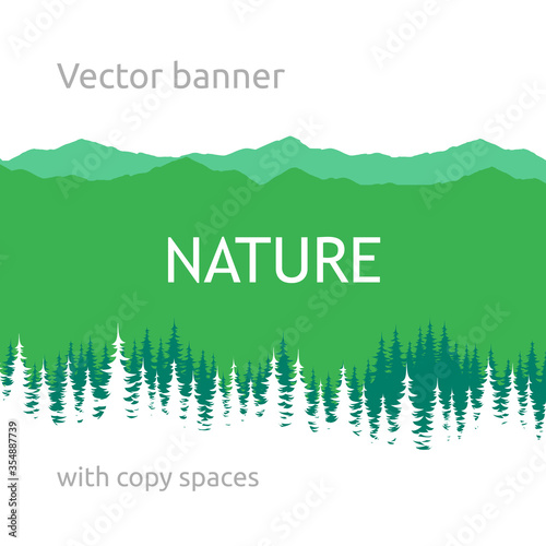 Nature Banner with green ba...