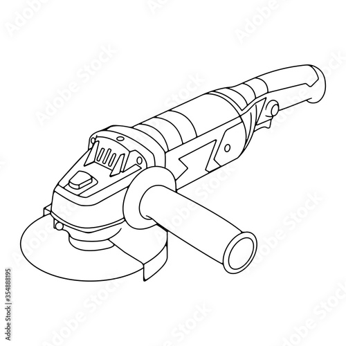 Vector illustration of Angle grinder