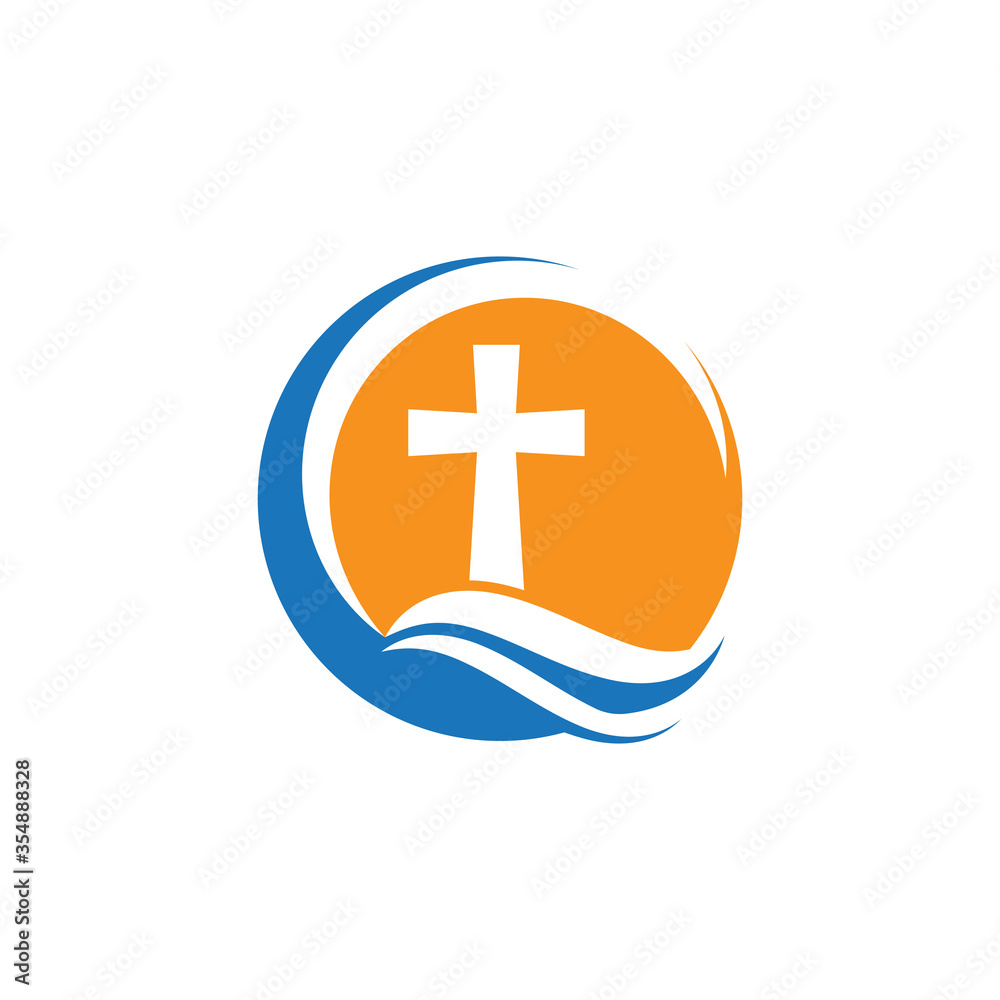 Obraz premium Gravestone Logo Template vector symbol