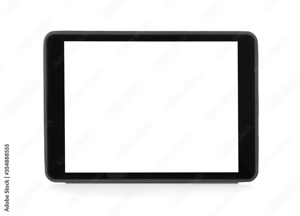 Tablet computer with blank screen isolated on white. Modern gadget Tablet computer with blank screen isolated on white. Modern gadget