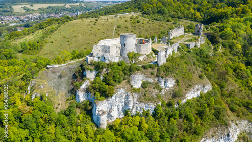 Tableau sur toile Chateau Gaillard castle, Les Andelys, Normandy, France
