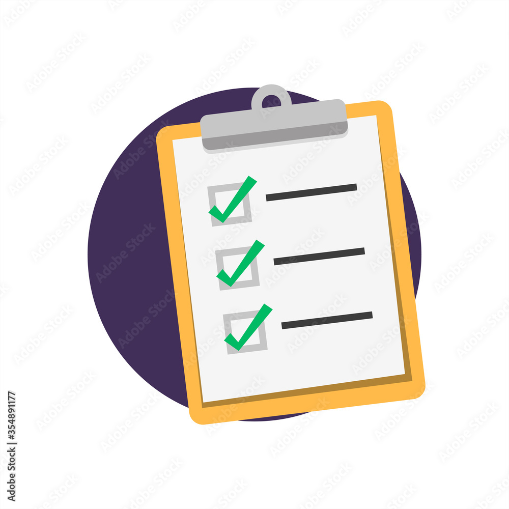 Clipboard Checklist To Do Icon Round Background Clipboard Checklist To Do Icon Round Background