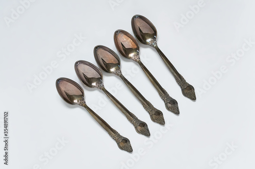 Fotografie vintage spoon on white background