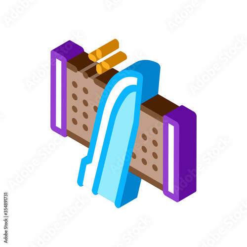 Sharpening Tool Icon Vector. Isometric Sharpening Tool sign. color isolated symbol illustration