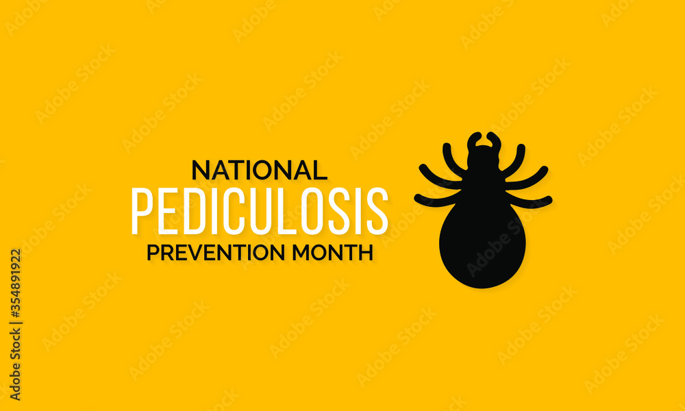 Vector illustration on the theme of National Head lice or Pediculosis