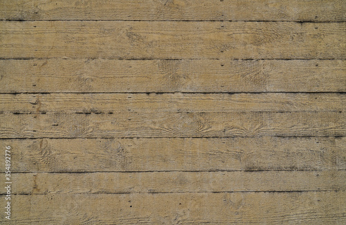 wood structure in concrete wall