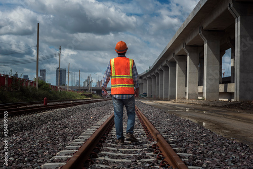 man on railroad