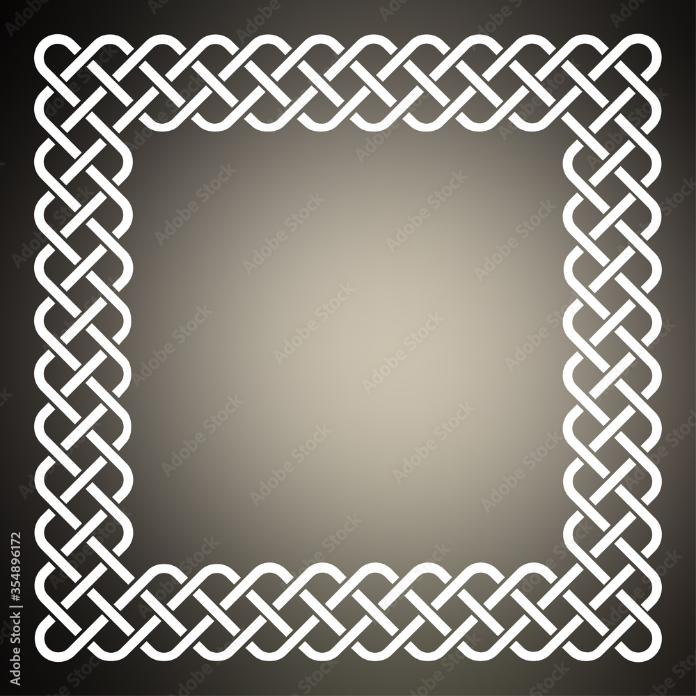 Celtic frame over abstract background