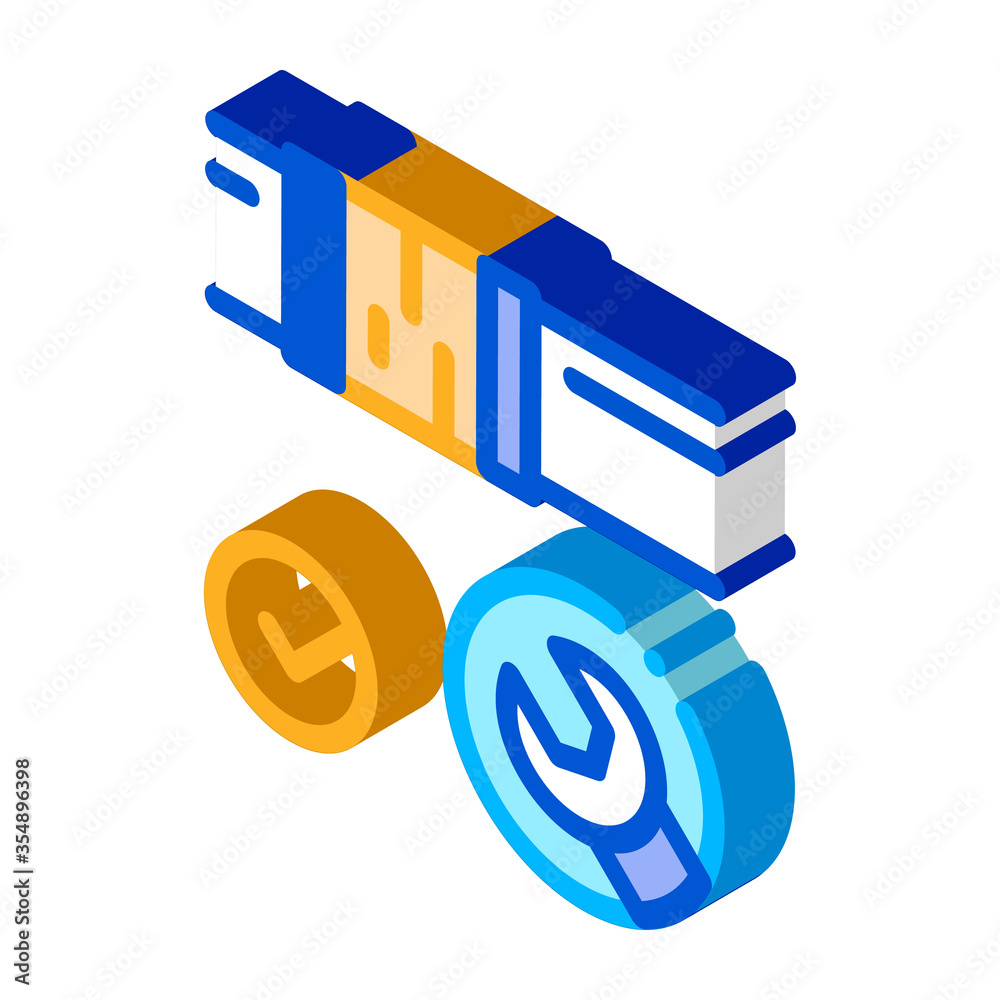 Fixed Pipe Wrench Icon Vector. Isometric Fixed Pipe Wrench sign. color isolated symbol illustration Fixed Pipe Wrench Icon Vector. Isometric Fixed Pipe Wrench sign. color isolated symbol illustration