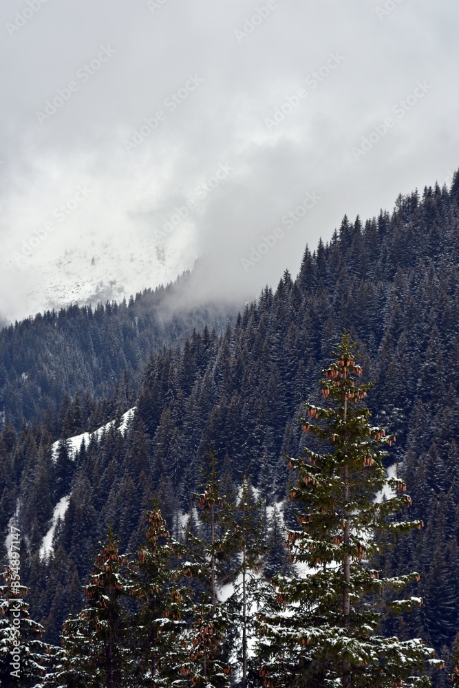 snowy mountain with beautiful clouds at high altitude snowy mountain with beautiful clouds at high altitude