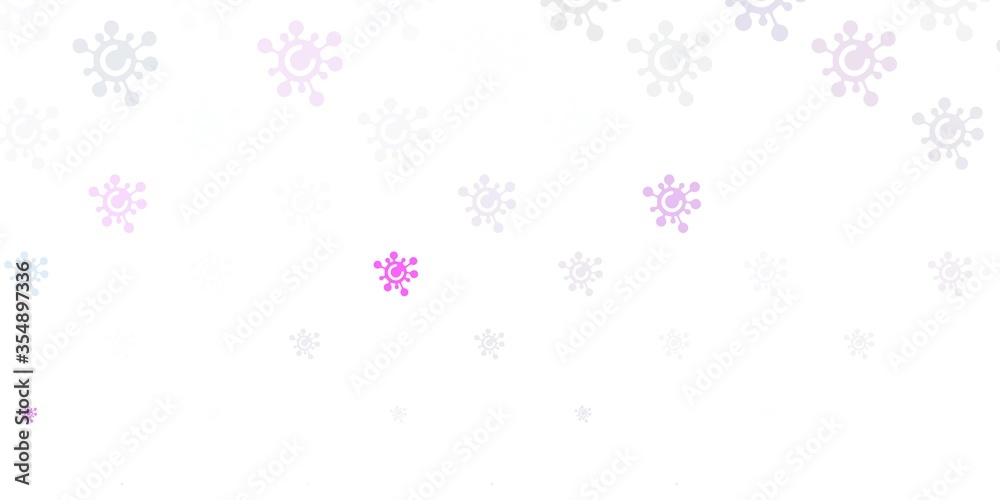 Light Purple vector pattern with coronavirus elements. Light Purple vector pattern with coronavirus elements.