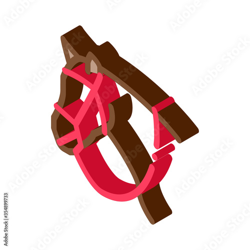 Horse Head Icon Vector. Isometric Horse Head sign. color isolated symbol illustration