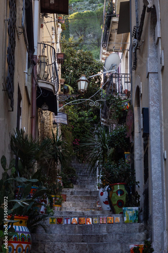 Sicily stairs Taormina january © Gunnar