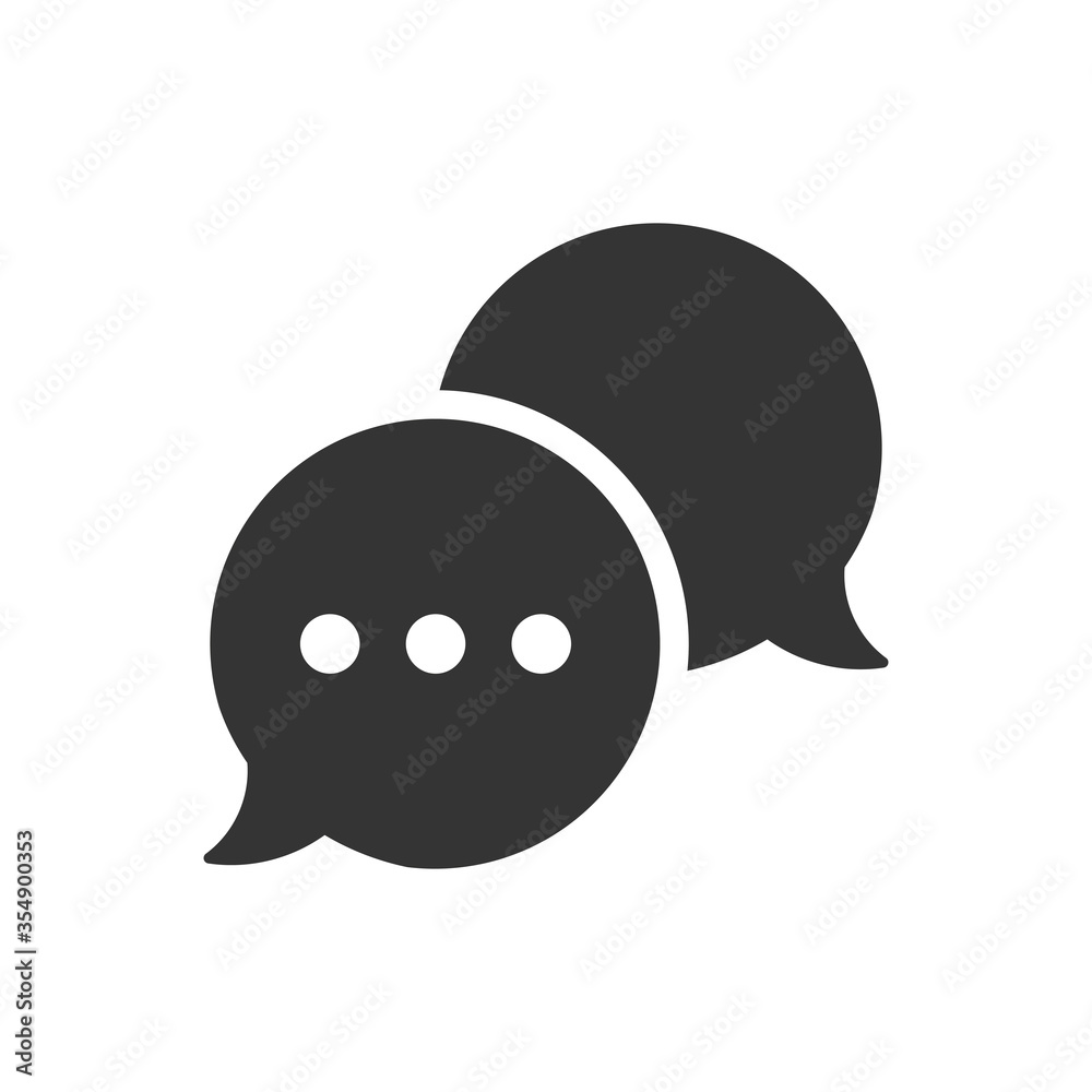 Simple Illustration of A Conversation Icon Simple Illustration of A Conversation Icon