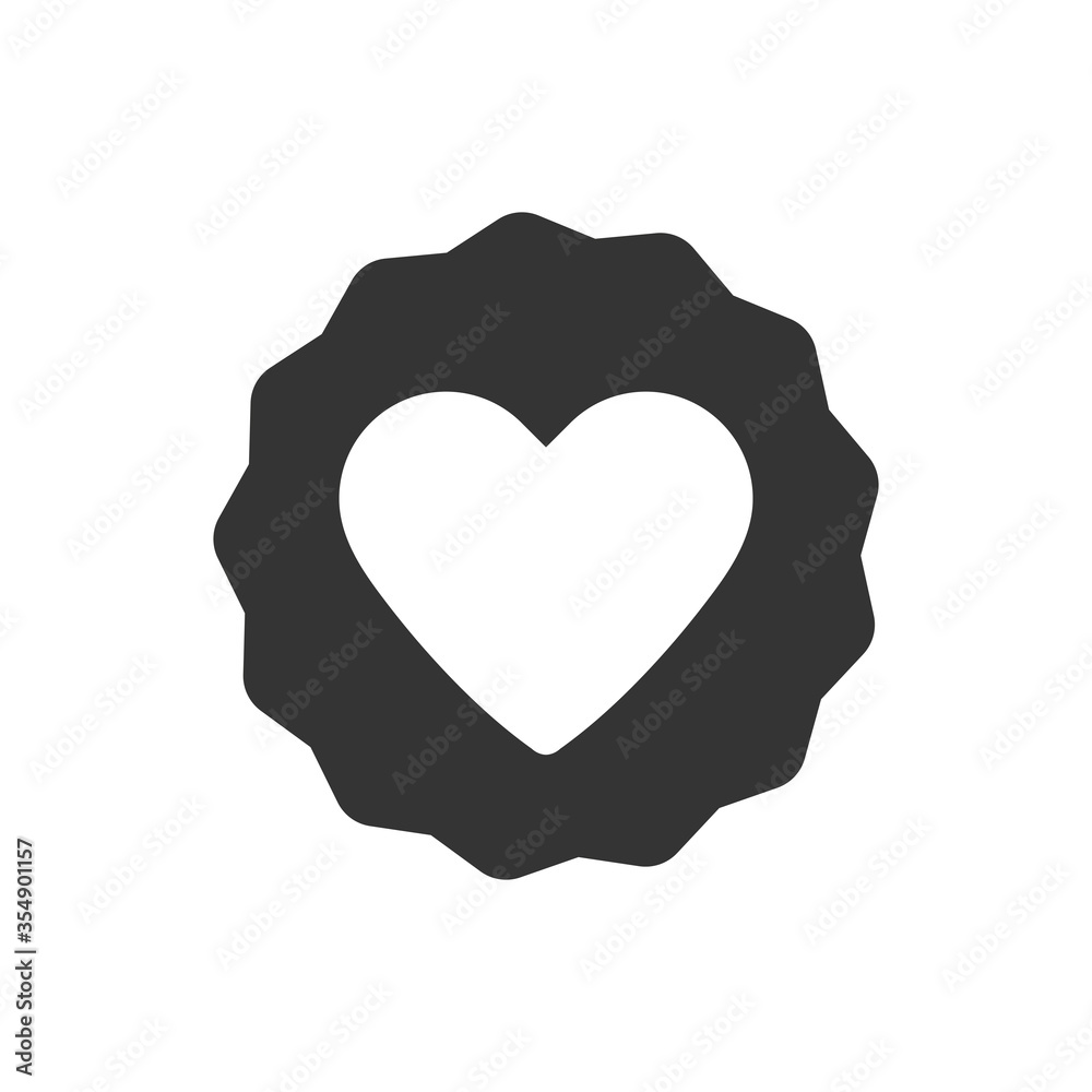Heart badge icon Heart badge icon