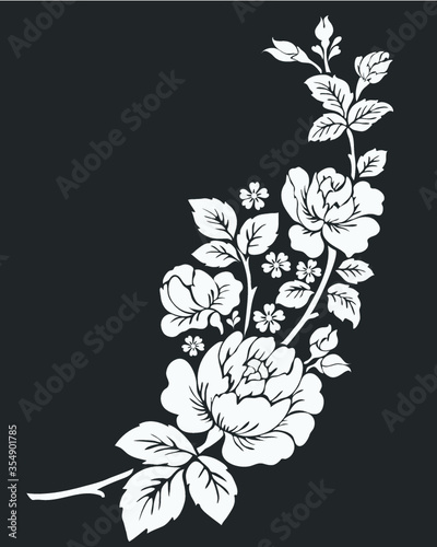 Rose motif design element