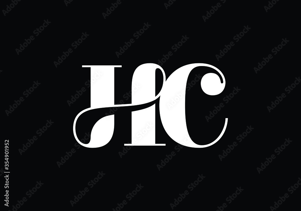Initial Monogram Letter H C Logo Design Vector Template. HC Letter Logo Design Initial Monogram Letter H C Logo Design Vector Template. HC Letter Logo Design