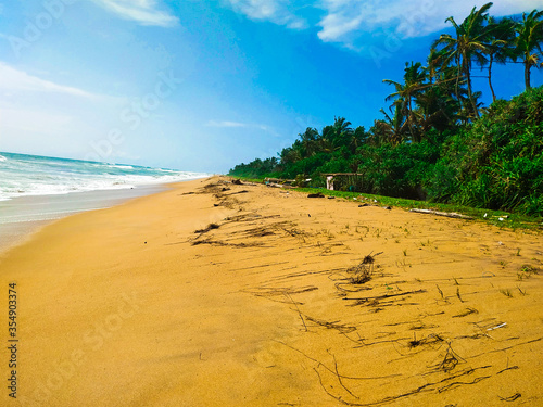 beautiful  Panadura beach in Sri Lanka