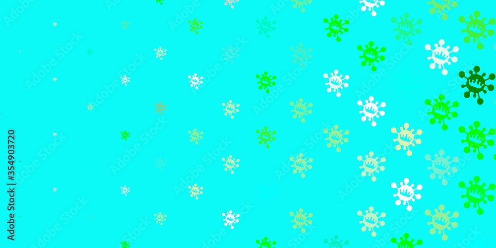 custom made wallpaper toronto digitalLight blue, green vector texture with disease symbols.