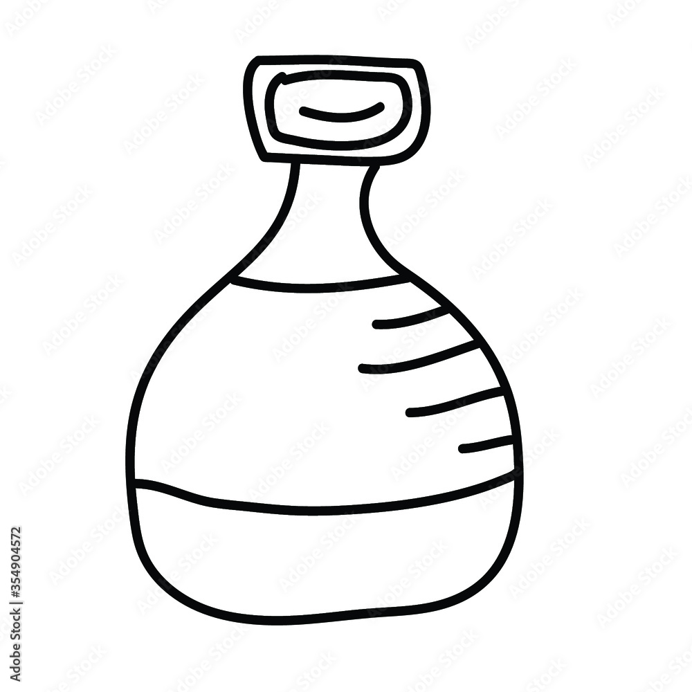 Cute hand drawn element of cosmetic products. Doodle vector illustration for bathroom interior. Isolated on white background. Cute hand drawn element of cosmetic products. Doodle vector illustration for bathroom interior. Isolated on white background.