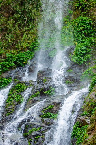 Amazing waterfall in tropical rainforest  Philippines
