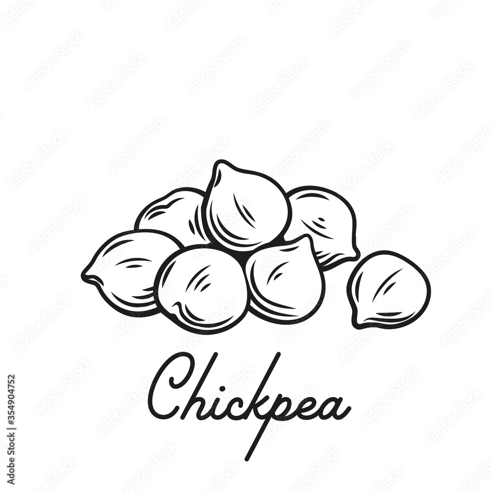 Fototapeta premium Heap of chickpeas