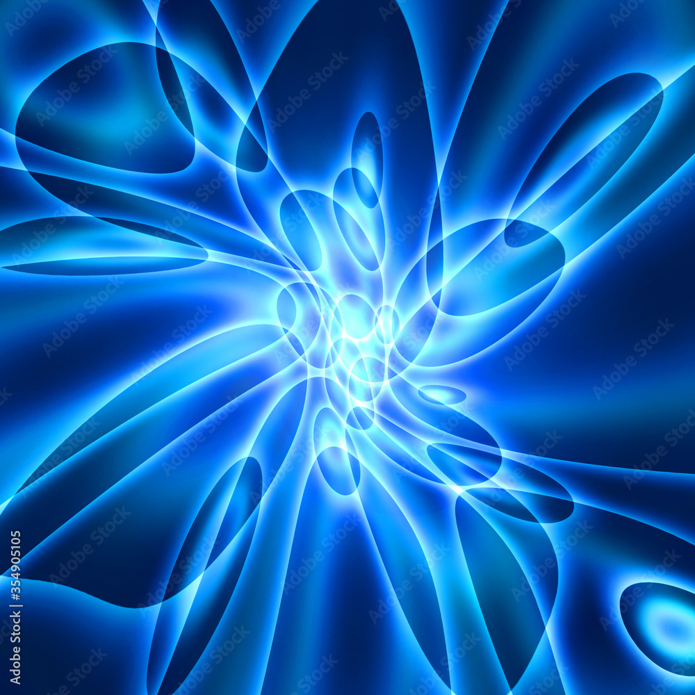 Obraz premium blue circles on a dark background