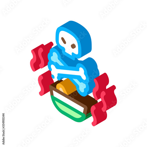 Deadly Poison Icon Vector. Isometric Deadly Poison Sign. Color Isolated Symbol Illustration