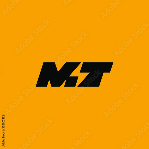MT monogram energy logo. Power Logo Design Template