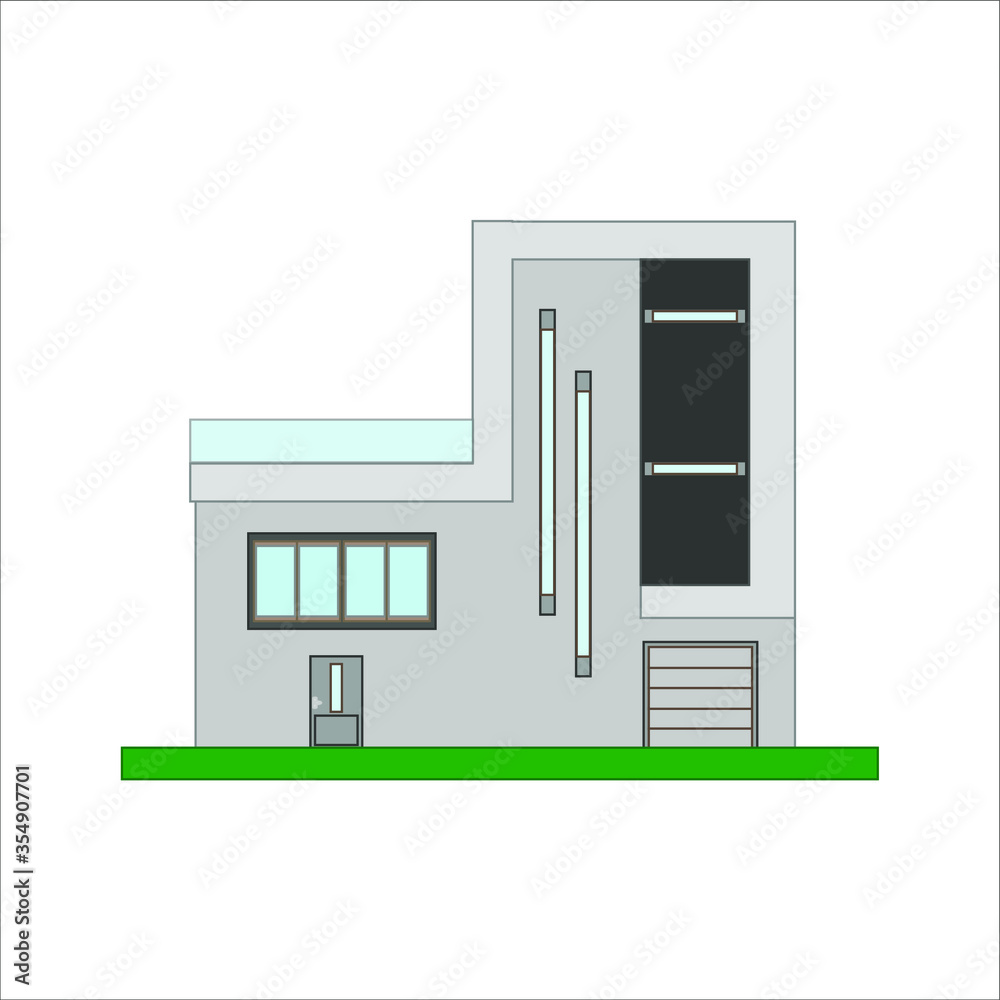 modern house. illustration for web and mobile design. modern house. illustration for web and mobile design.