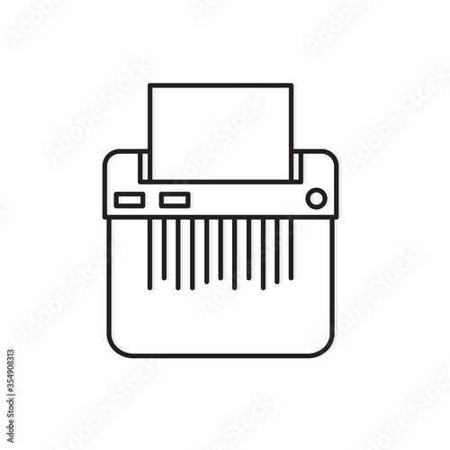 black document shredder icon- vector illustration
