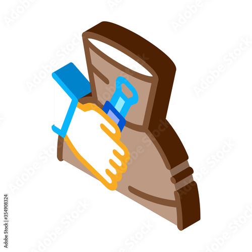 clay vase painting icon vector. isometric clay vase painting sign. color isolated symbol illustration