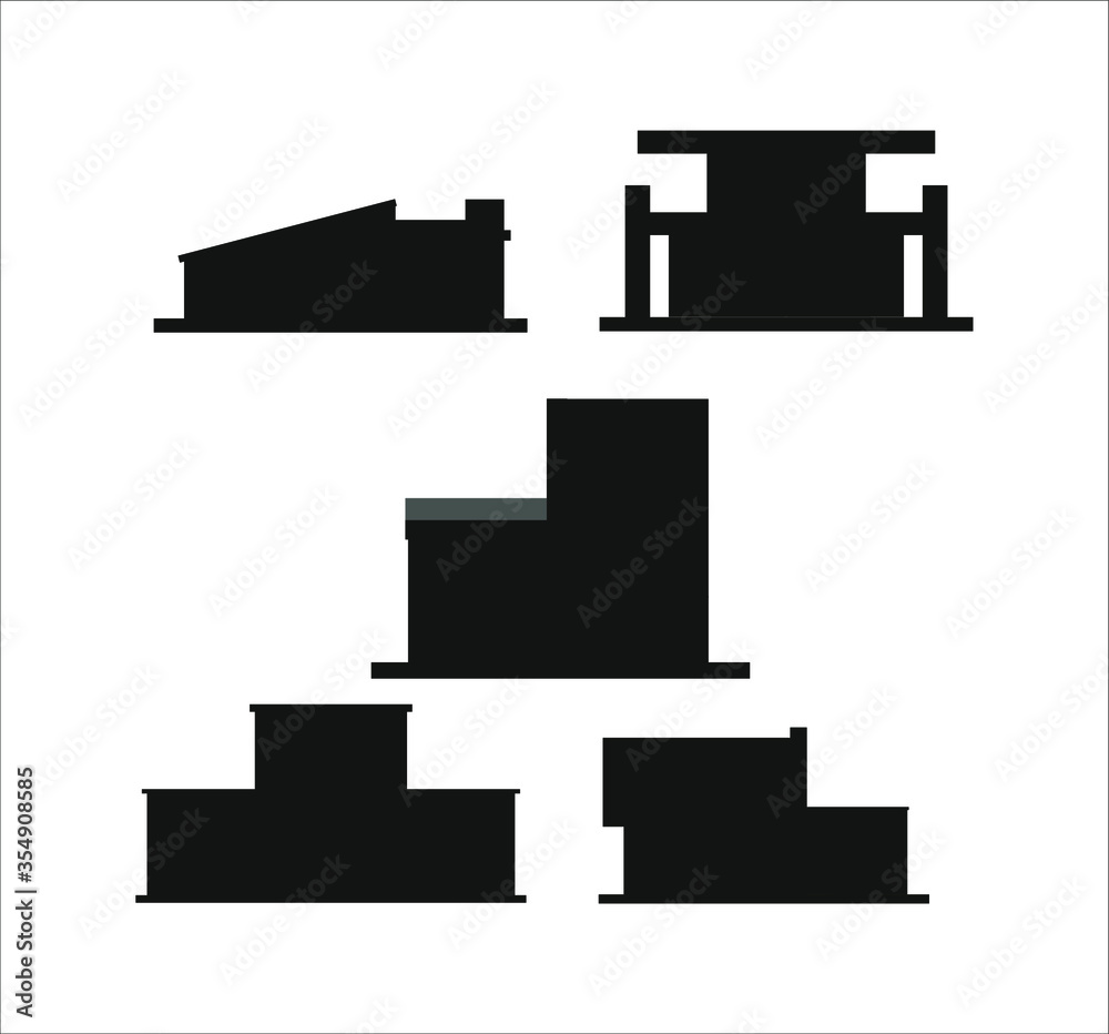 modern house. illustration for web and mobile design. modern house. illustration for web and mobile design.
