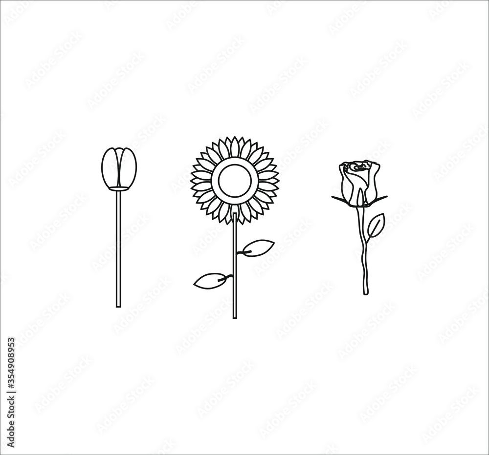 flower vector. illustration for web and mobile design. flower vector. illustration for web and mobile design.