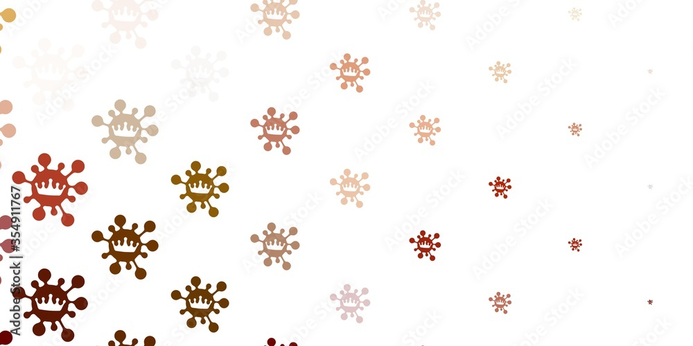 Light orange vector template with flu signs. Light orange vector template with flu signs.