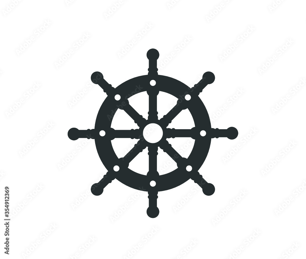 Ship wheel icon. Rudder icon. Ship wheel vector design. Ship wheel icon. Rudder icon. Ship wheel vector design.