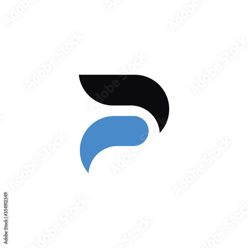 Letter P abstract logo icon design template