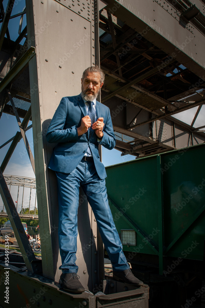 businessman on a steelconstruction businessman on a steelconstruction