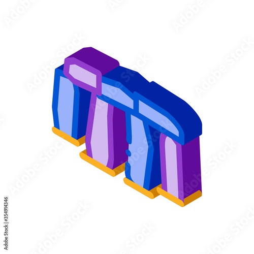 stonehenge icon vector. isometric stonehenge sign. color isolated symbol illustration