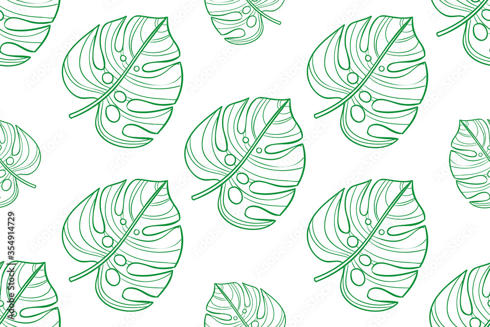 Linear Leaves in a seamless texture. Linear Leaves in a seamless texture.