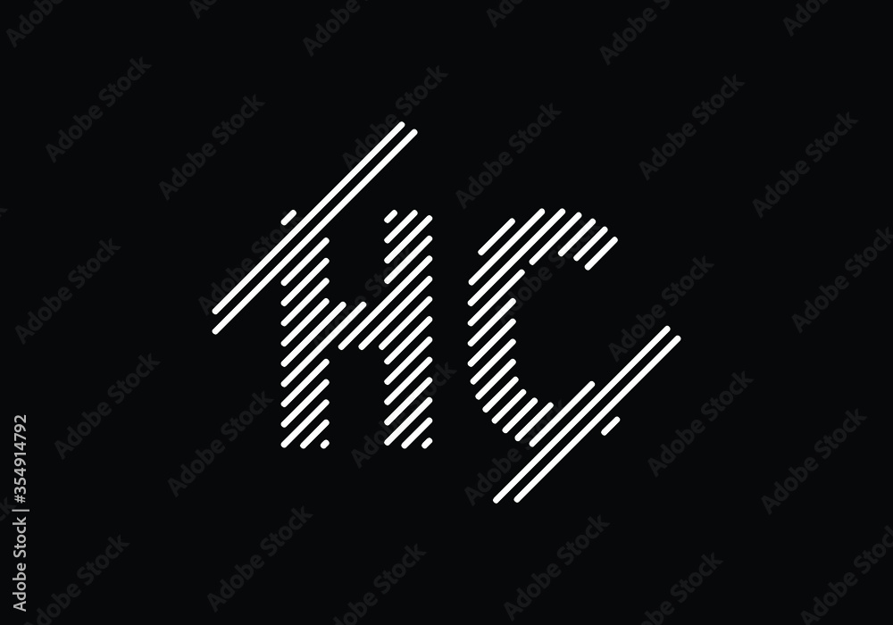 Initial Monogram Letter H C Logo Design Vector Template. HC Letter Logo Design Initial Monogram Letter H C Logo Design Vector Template. HC Letter Logo Design