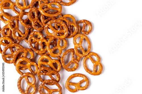 Принти на полотні Salt pretzels isolated on white background