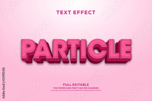 Pink editable text font effect