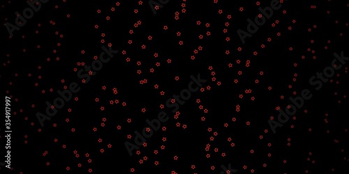Dark Red vector template with neon stars. Colorful illustration in abstract style with gradient stars. Best design for your ad, poster, banner.