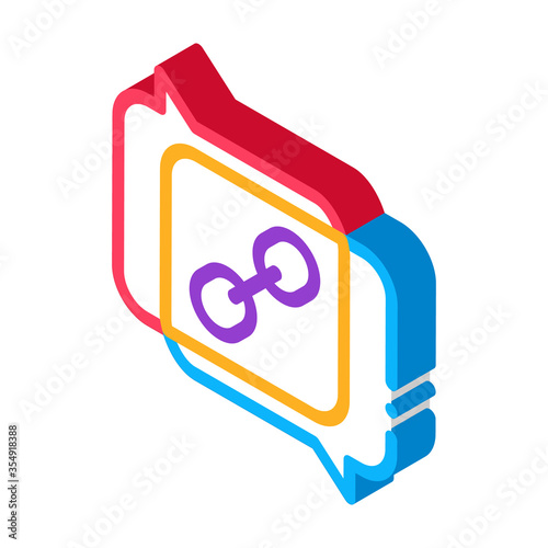coincidence of two opinions icon vector. isometric coincidence of two opinions sign. color isolated symbol illustration
