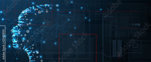 Conceptual technology illustration of artificial intelligence
