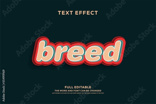 Abstract 3d text graphic style design