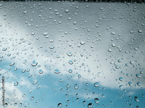 water drops on glass