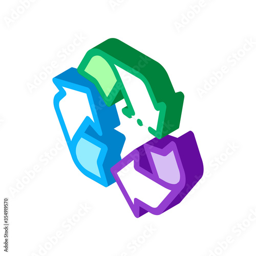 environmental industry icon icon vector. isometric environmental industry icon sign. color isolated symbol illustration